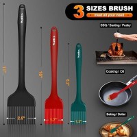 Walfos 3 Size Basting Pastry Brush Silicone Pastry Brushes For Barbecue Baking Desserts Cooking Brush For Kitchen Strong S