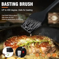 Walfos Silicone Basting Brush Set 5 Pieces Heat Resistant Pastry Brush Perfect For Baking Bbq Grill Kitchen Cooking Strong Ste