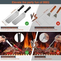 Aeekel Flat Top Grill Accessories  37Pcs Blackstone Griddle Accessories Kit For Camp Chef  Bbq Grilling Gifts For Men Women  Professional Griddle Tools Kit With Enlarged Spatula  Scraper Basting Cover