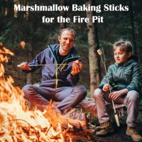 32 Inch Marshmallow Roasting Sticks Bulk Smores Skewers For Fire Pit Kit Hot Dog Camping Skewers Accessories Campfire Marshmel