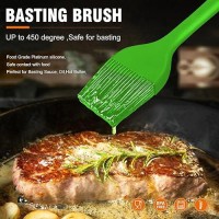 Walfos Silicone Basting Pastry Brush Heat Resistant Pastry Brush Set Strong Steel Core And Onepieces Design Perfect For Bbq