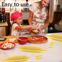 16 Pack Corn Cob Holders And 8 Pack Corn Dishes Corn Dishes And Corn Holders Set Kits Peouwnes Corn On The Cob Holders Stainl