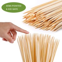 200 Pcs Bamboo Marshmallow Roasting Sticks Smores Skewers For Fire Pit Proper Long 16 Inch Heavy Duty 4Mm Thick Wooden Smores