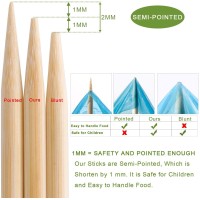 200 Pcs Bamboo Marshmallow Roasting Sticks Smores Skewers For Fire Pit Proper Long 16 Inch Heavy Duty 4Mm Thick Wooden Smores