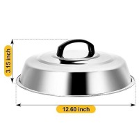 12 Inch Round Cheese Melting Dome Of 2 Aikwi Grill Accessories For Blackstone Heavy Duty Stainless Steel Basting Cover For Fla