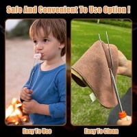 Briout Marshmallow Roasting Sticks Smores Stick For Fire Pit Hot Dog Campfire Skewers Marshmallow Camping 32 Inch Long Exten