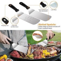 Lambada Griddle Accessories Kit  Flat Top Grill Accessories Set For Blackstone  14Pcs Grilling Accessories With Enlarged Spatula Kit  Scraper  Basting Cover  For Camp Chef Outdoor Bbq