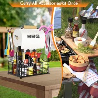 Concons Grill Caddy  Bbq Caddy For Outdoor Grill  Camping Essentials  Camping Accessories  Outdoor Kitchen Bbq Grill Accessories For Camper  Tailgate Essentials  Grilling Gifts For Men