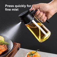 Trendplain 16Oz Oil Dispenser Bottle For Kitchen 2 In 1 Olive Oil Dispenser And Oil Sprayer 470Ml Olive Oil Bottle Oil Spr