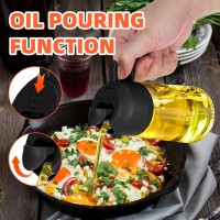 Trendplain 16Oz Oil Dispenser Bottle For Kitchen 2 In 1 Olive Oil Dispenser And Oil Sprayer 470Ml Olive Oil Bottle Oil Spr