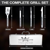 Gifts For Husband  Fathers Day Husband Gifts For Him Heavy Duty Grilling Accessories Kit For Backyard Bbq  Thick Stainless Steel Grill Utensils With Non-Slip Handle Tool For Men On Birthday Wedding