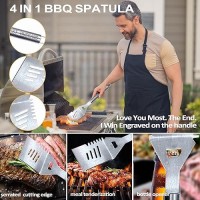 Gifts For Husband  Fathers Day Husband Gifts For Him Heavy Duty Grilling Accessories Kit For Backyard Bbq  Thick Stainless Steel Grill Utensils With Non-Slip Handle Tool For Men On Birthday Wedding