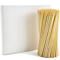 200Pcs 6 Bamboo Skewers F4Mm Natural Wooden Skewers For Appetizers Fruit Kabobs Chocolate Fountain Grilling Food Skew