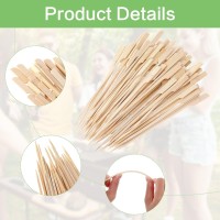 8 Inch Bamboo Skewers 100 Pcs Bamboo Sticks For Cocktail Appetizer Toothpicks Kabab Skewers Picks Paddle Wooden Skewers For Coc