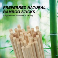 Datpuik 12 Inch Natural Bamboo Skewers For Barbecue Party Fruit Kabob Appetiser Hamburger Cocktail Craft Bouquet Chocolate Fount