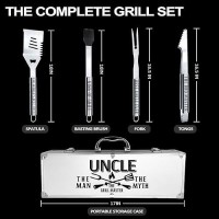 Uncle Gifts  Fathers Day Uncle Gifts For Him Heavy Duty Grilling Accessories Kit For Backyard Bbq  Thick Stainless Steel Grill Utensils With Non-Slip Handle Tool For Man On Birthday