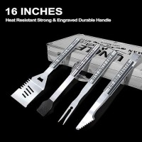 Uncle Gifts  Fathers Day Uncle Gifts For Him Heavy Duty Grilling Accessories Kit For Backyard Bbq  Thick Stainless Steel Grill Utensils With Non-Slip Handle Tool For Man On Birthday