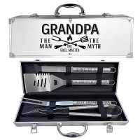 Gifts For Grandpa  Fathers Day Grandpa Gifts For Him Heavy Duty Grilling Accessories Kit For Backyard Bbq  Thick Stainless Steel Grill Utensils With Non-Slip Handle Tool On Birthday Grandparens Day