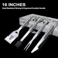 Dad Birthday Gifts Christmas Dad Gifts For Him From Daughter Heavy Duty Grilling Accessories Kit For Backyard Bbq  Thick Stainless Steel Grill Utensils With Non-Slip Handle Tool For Man