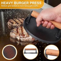 Blackstone Griddle Accessories Commercial Grade 124 Heavy Duty Melting Dome Round Burger Press And Multipurpose Wire Rack