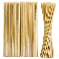 12 Inch Bamboo Skewers 400Pcs F4Mm Thick Wooden Skewers For Grilling Bbq Fruit Kabobs Appetizers Chocolate Fountain Na