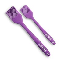 Lightyear Silicone Basting Pastry Brush Set 2 Pcs 450F Heat Resistant Oil Brush For Your Kitchen Ideal For Bbqs Baking