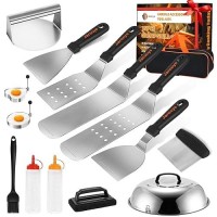 15Pcs Griddle Accessories Kits For Blackstone And Camp Chef Flat Top Grill Accessories Sets Professional Grill Bbq Spatula Wit