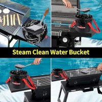 Xudakaixin Grill Brush Collapsible Water Bucket Perfect Partner For Steam Grill Brush Only Water Bucket No Grill Brush