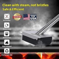 Xudakaixin Grill Brush Bristle Free Water-Activated Steam Effectively Cleans The Grill.Unique Aramid Fiber Twill Pad For Cast Iron/Stainless-Steel Grates Grill Brush For Outdoor Grill (Black)