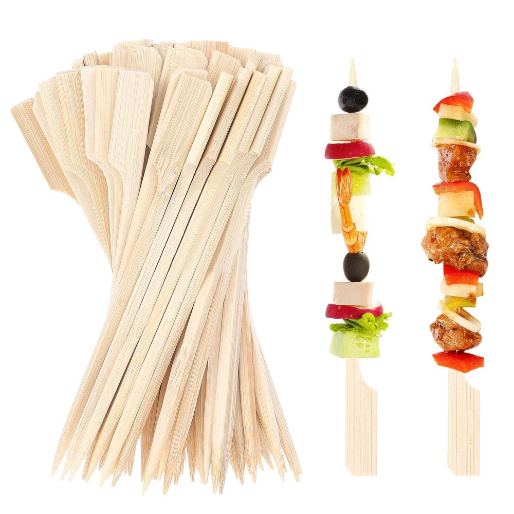 47 Inch Bamboo Skewers 100 Pcs Bamboo Sticks For Cocktail Appetizer Toothpicks Kebab Skewers Picks Paddle Wooden Skewers For C