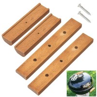 2 Pack Cherry Wood Replacement Handle Compatible With Weber Charcoal Grill  Fits 22.5