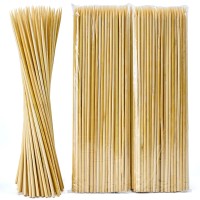 200 Pcs 12Inch Bamboo Skewers F4Mm Fruit Skewers Wooden Skewers For Grilling Barbecue Cocktail Picks For Drinks Food St