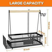 Guibukeyan Grill Caddy With Plate Holder And Paper Towel Holder  Picnic Bbq Condiment Utensil Organizer Caddy For Outdoor Cooking  Rv  Camping Accessories  Camping Essential  Camper Must Haves