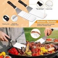 24Pcs Griddle Accessories Kit  Flat Top Grill Accessories Set For Blackstone  Grilling Accessories With Enlarged Spatula Kit  Scraper  Basting Cover  For Camp Chef Outdoor Bbq