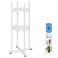 Retyion Water Dispenser Stand 5 Gallon Water Jug Stand Sturdy Water Stand328 H112 W Water Jug Stand With 2 Round Shelfs