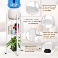 Retyion Water Dispenser Stand 5 Gallon Water Jug Stand Sturdy Water Stand328 H112 W Water Jug Stand With 2 Round Shelfs