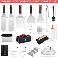 Griddle Accessories Kits  30 Pcs Griddle Grill Tools Set  Professional Grill Bbq Spatula Set With Basting Cover  Spatula  Scraper  Bottle  Tongs  Egg Ring