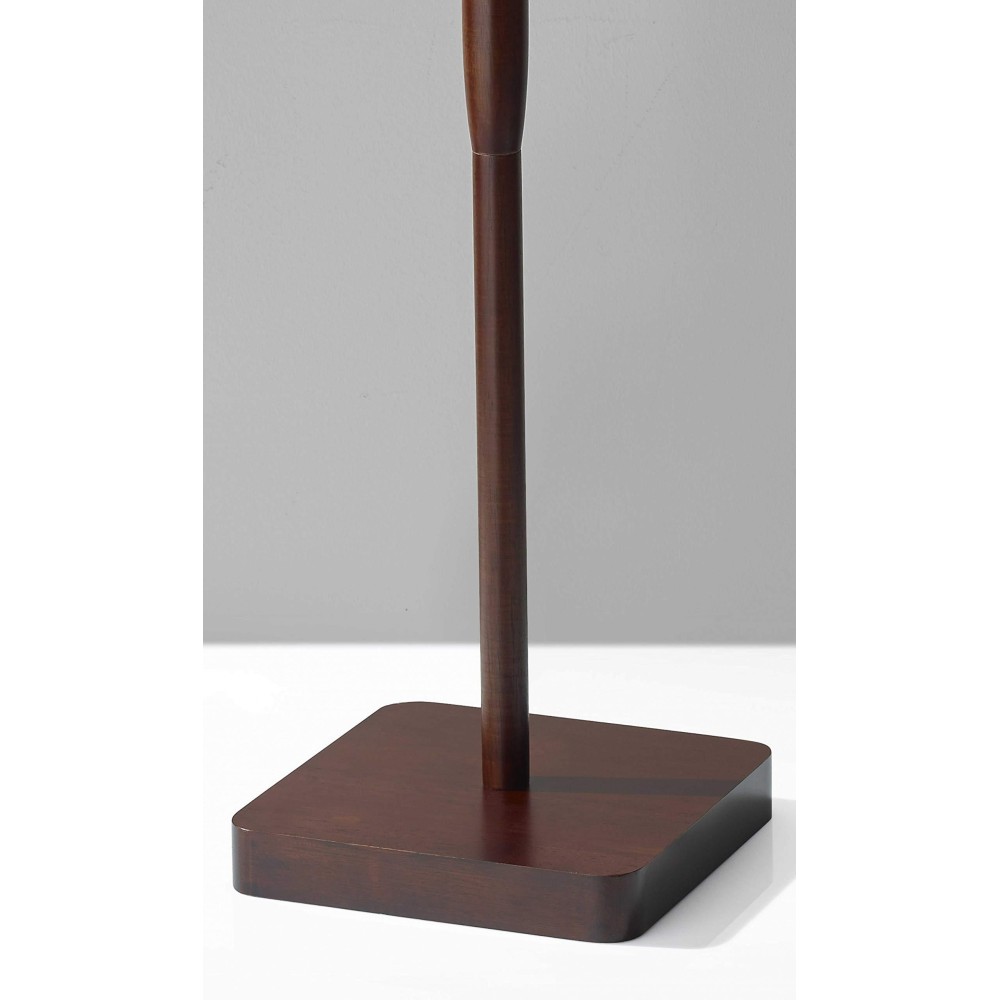 Homeroots Lighting 16 X 16 X 585 Walnut Wood Floor Lamp