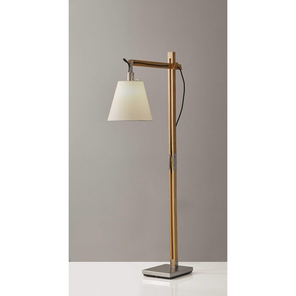 Homeroots Lighting 8 X 2430 X 5361 Natural Wood Floor Lamp