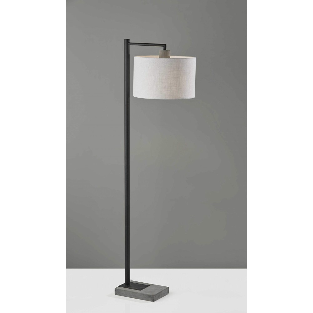 Homeroots Lighting 14 X 185 X 6075 Black Metal Floor Lamp