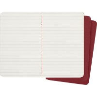 Moleskine Cahier Journal Soft Cover Pocket 35 X 55 Ruledlined Cranberry Red 64 Pages Set Of 3