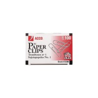 Acco Premium Paper Clips Size 1 100Box 10 Boxespack