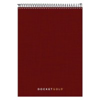 Tops Docket Gold Project Planner 812 X 1134 Topwire Bound Project Rule Burgundy Cover 70 Sheets 63753