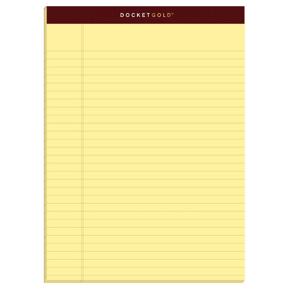 Tops Docket Gold Writing Pads 812 X 1134 Legal Rule Canary Paper 50 Sheets 6 Pack 99707 Original Version