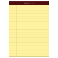 Tops Docket Gold Writing Pads 812 X 1134 Legal Rule Canary Paper 50 Sheets 6 Pack 99707 Original Version