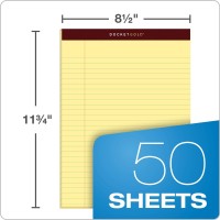 Tops Docket Gold Writing Pads 812 X 1134 Legal Rule Canary Paper 50 Sheets 6 Pack 99707 Original Version