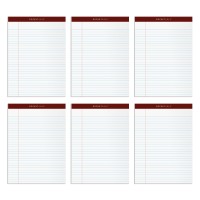 Tops 85 X 11 Legal Pads 6 Pack Premium Docket Gold Brand Wide Ruled Thick White Paper Sturdy Back 50 Sheets Made In Usa