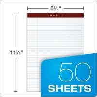 Tops 85 X 11 Legal Pads 6 Pack Premium Docket Gold Brand Wide Ruled Thick White Paper Sturdy Back 50 Sheets Made In Usa