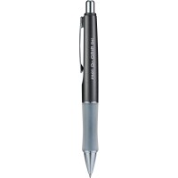 Pilot Dr Grip Limited Refillable Retractable Gel Ink Rolling Ball Pen Fine Point Metallic Charcoal Gray Barrel Black Ink