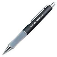 Pilot Dr Grip Limited Refillable Retractable Gel Ink Rolling Ball Pen Fine Point Metallic Charcoal Gray Barrel Black Ink